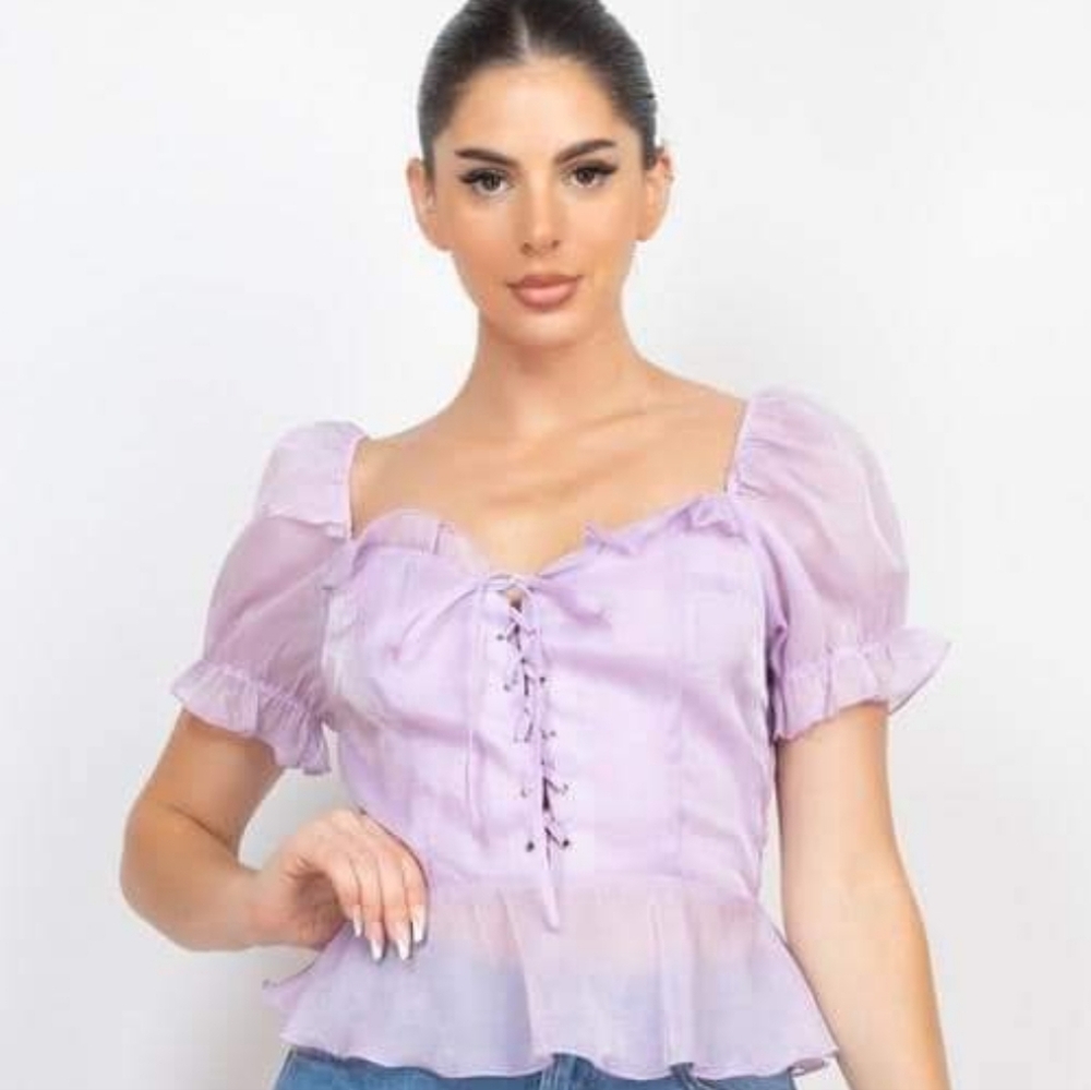 Haute Monde Lavander Color Women's Blouse Size Medium - Picture 1 of 12